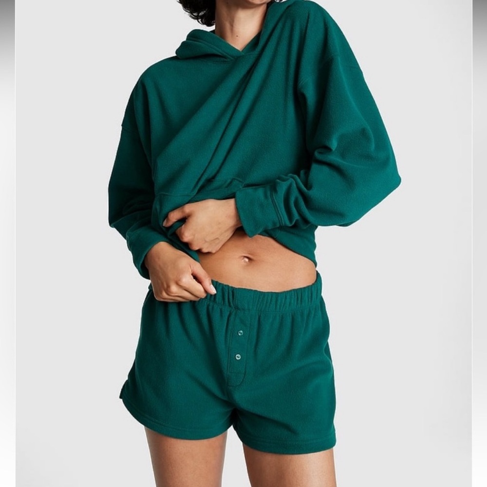 PINK Victoria’s Secret Polar Fleece Pajama Short Set XL